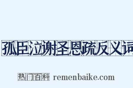 孤臣泣谢圣恩疏反义词是什么意思的图片